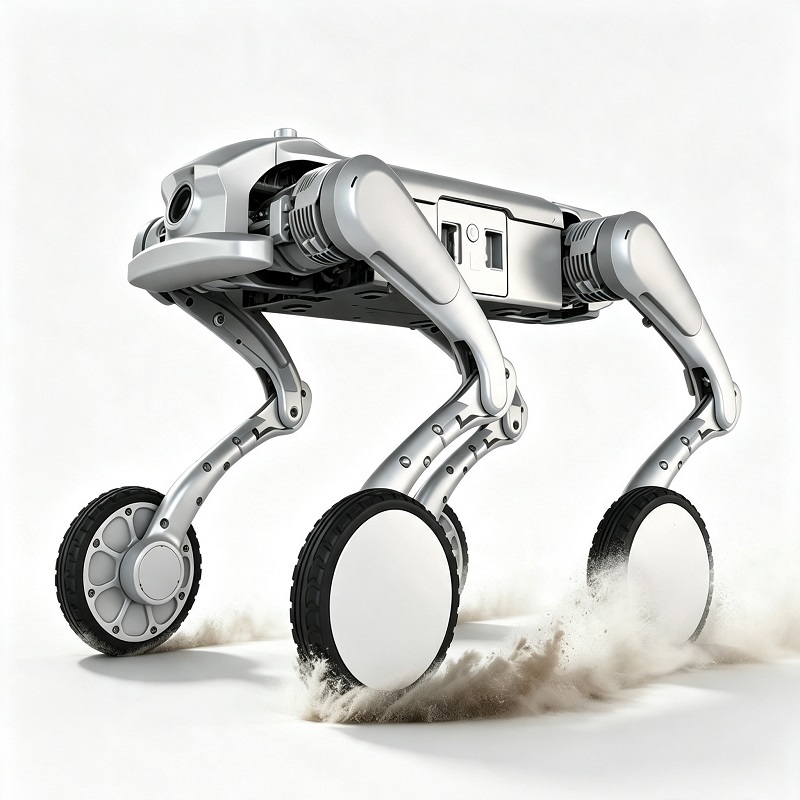 Četveronožni robot na kotačima za pregled svih terena, robotski pas